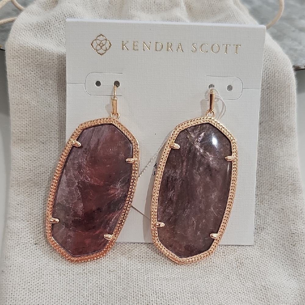 Kendra Scott Purple Drop Earrings